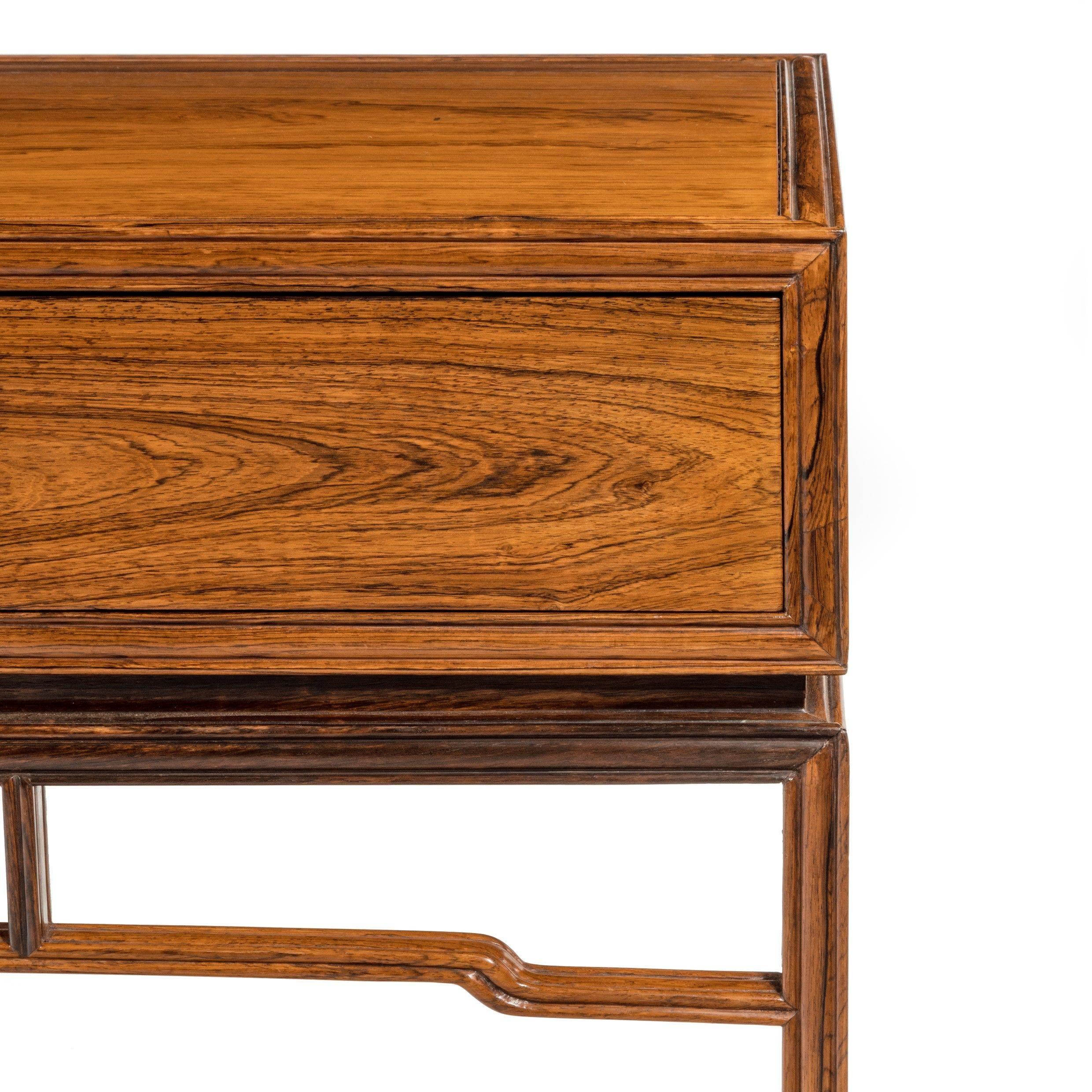 Midcentury Hardwood ‘Rosewood’ with a Chinese Influence, 1950 In Good Condition In Lymington, Hampshire
