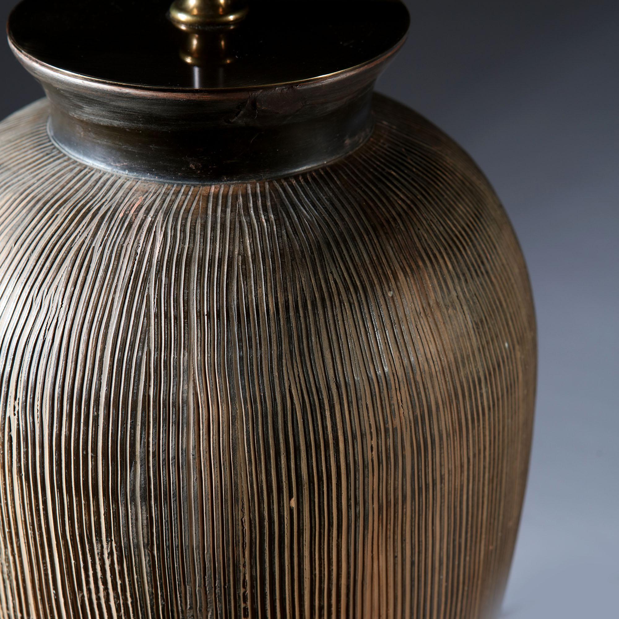 brown ceramic vase
