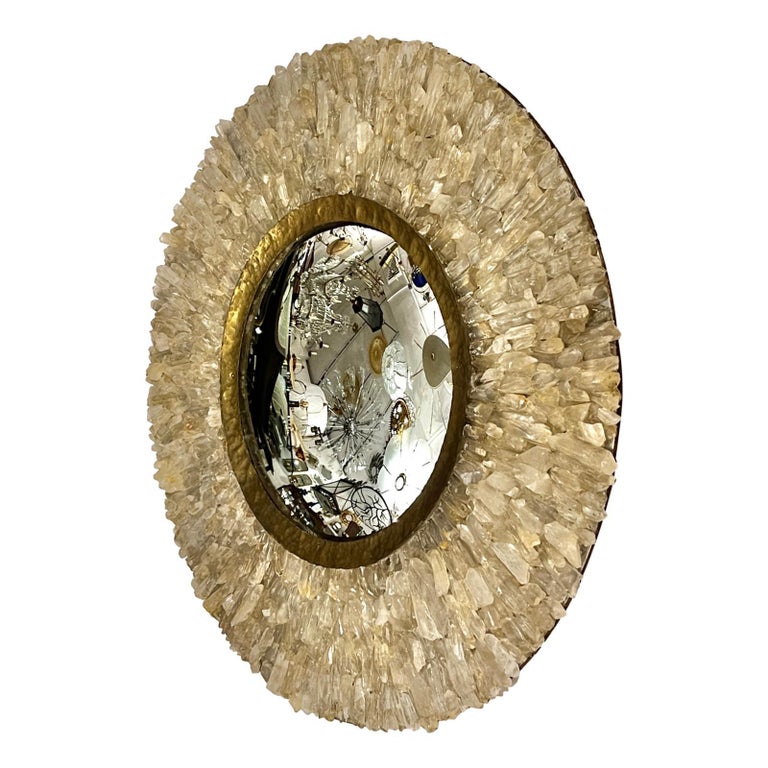 Midcentury Quartz Crystal Mirror For Sale at 1stDibs