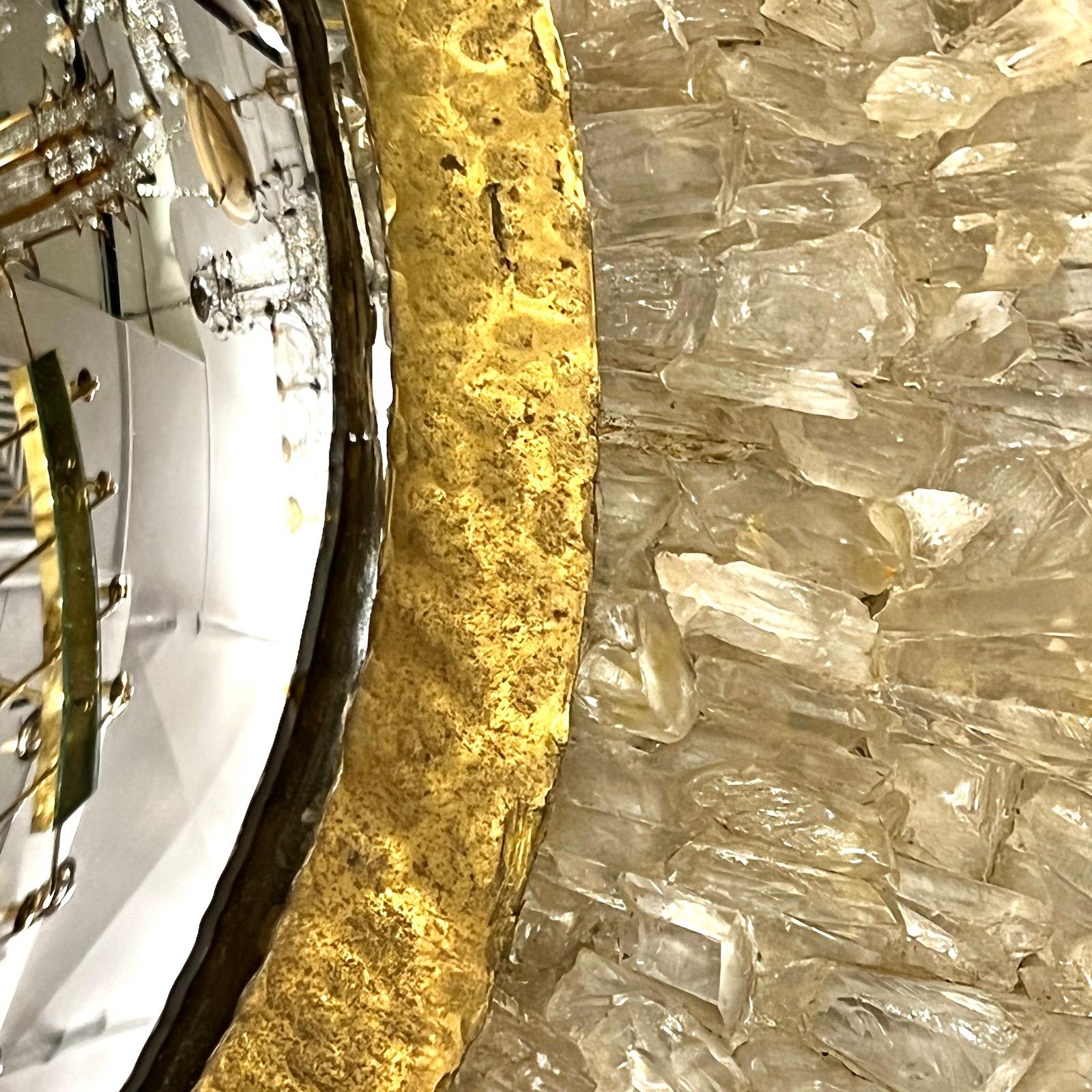 Midcentury Quartz Crystal Mirror In Good Condition In New York, NY