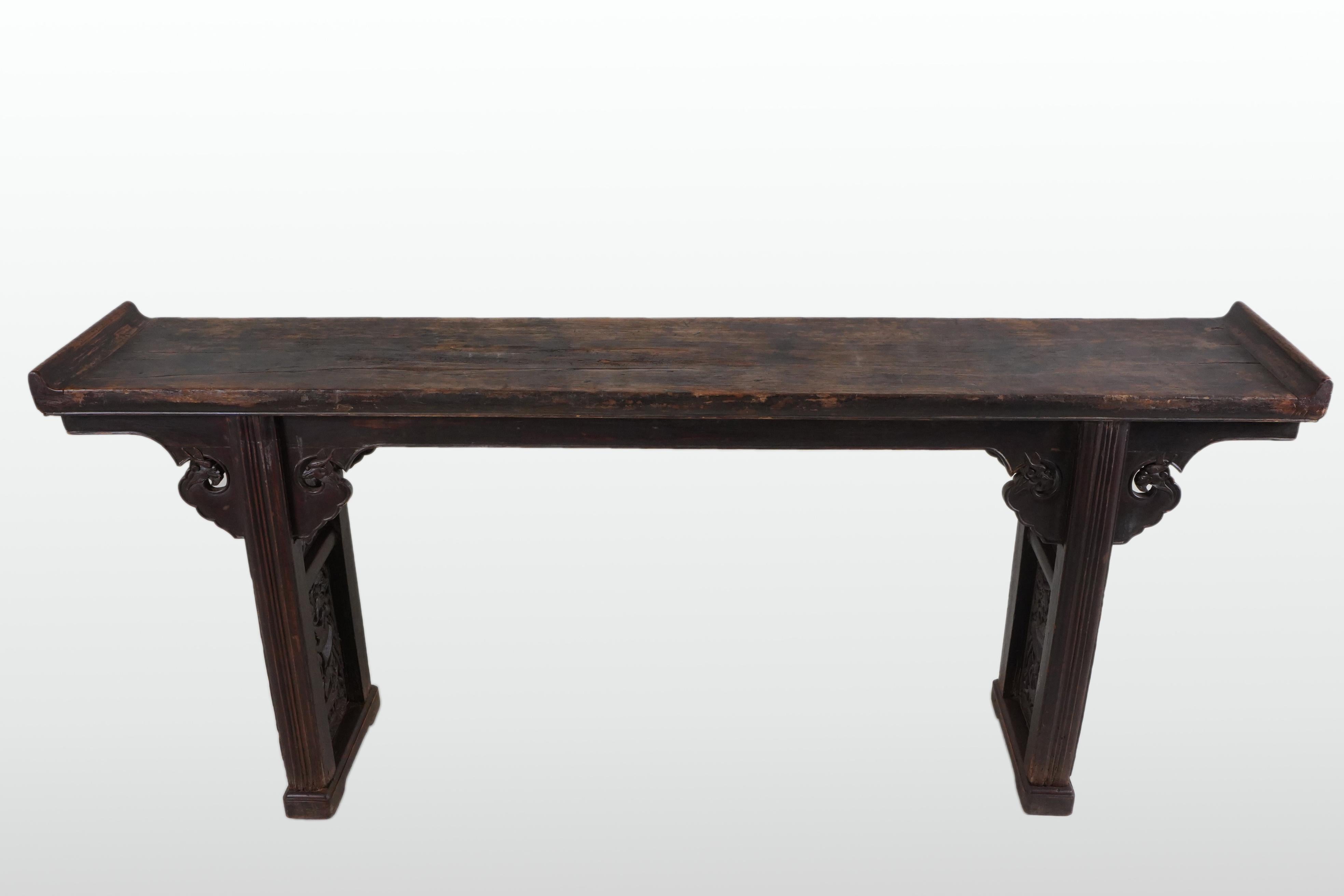 Chinese A Qing Dynasty Narrow Altar Table For Sale