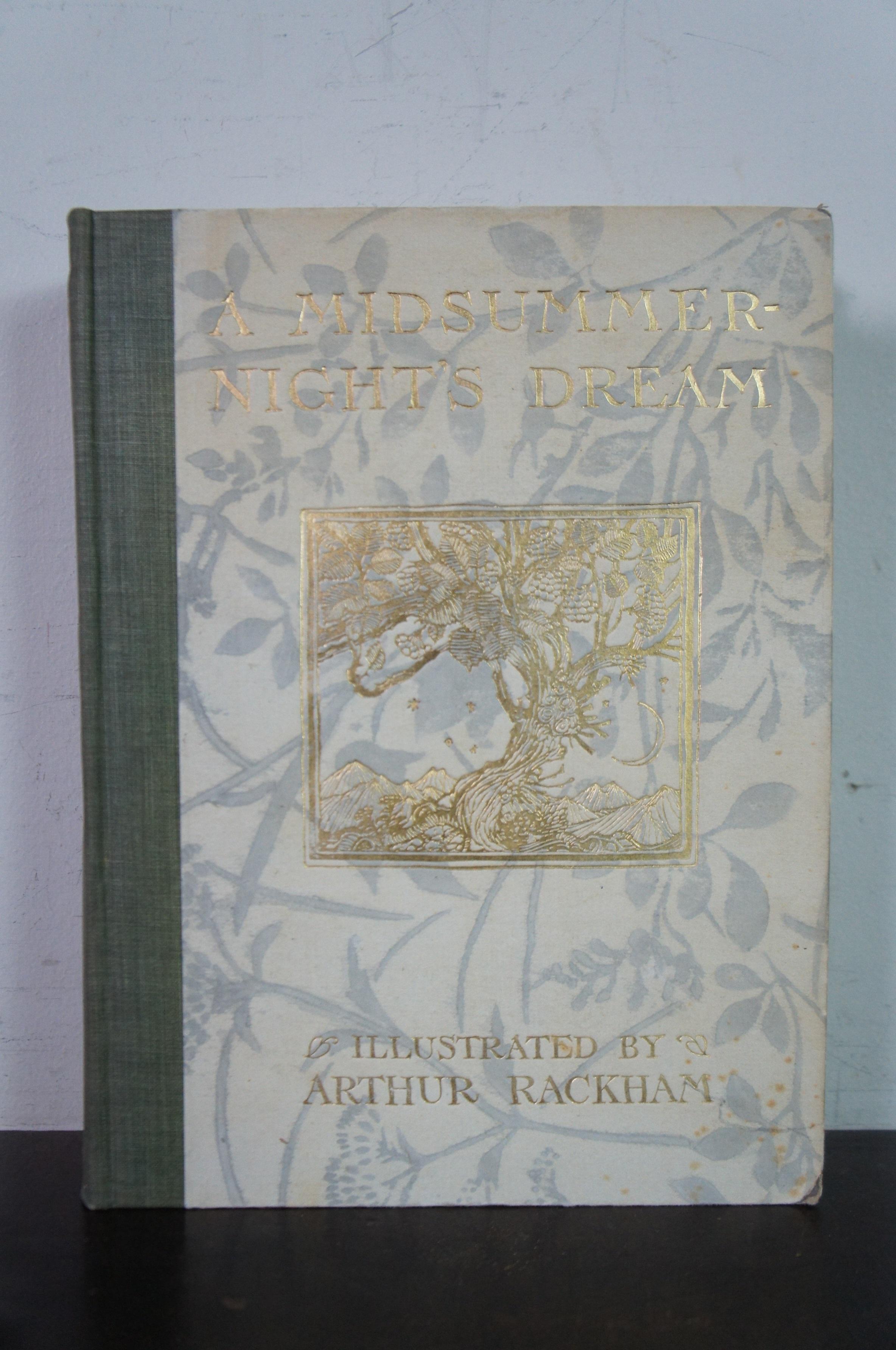 Edwardian Midsummer-Night’s Dream Illustrations by Arthur Rackham 1908 Doubleday Page For Sale