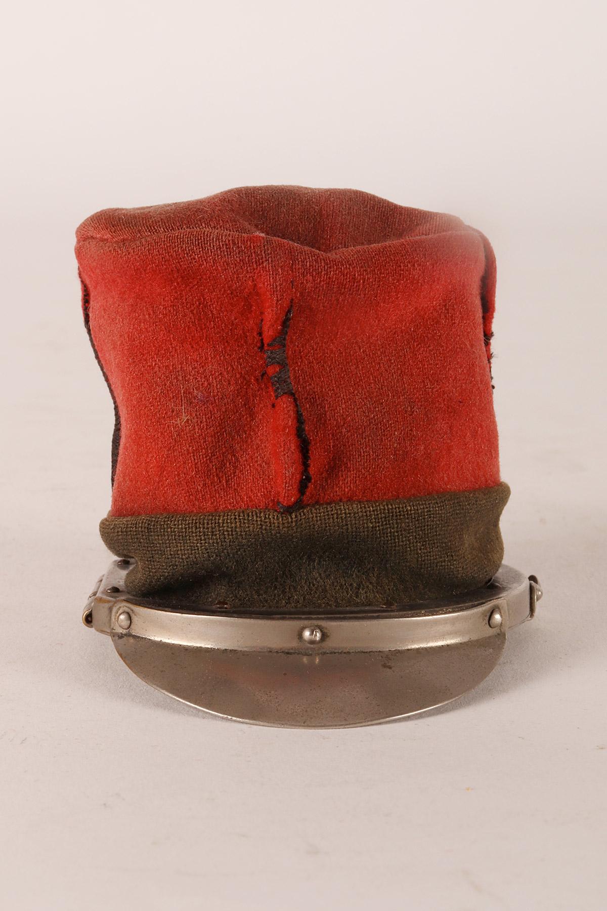 Metal A military cap snuffbox, Paris, France beginning of 20th century. For Sale