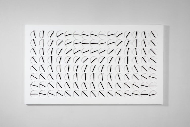 A Million Times 120 White Wall Clock Wall Sculpture by Humans, since