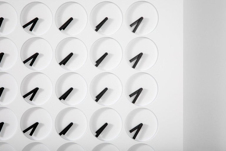 A Million Times 120 White Wall Clock Wall Sculpture by Humans, since