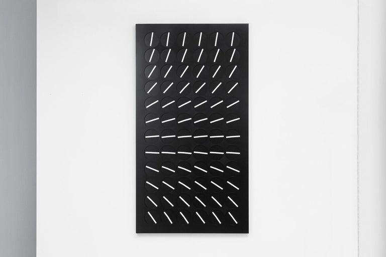 A Million Times 72V Black Wall Clock Wall Sculpture by Humans Since