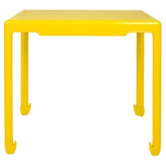 Vintage A Ming Style Yellow Lacquer Console Table