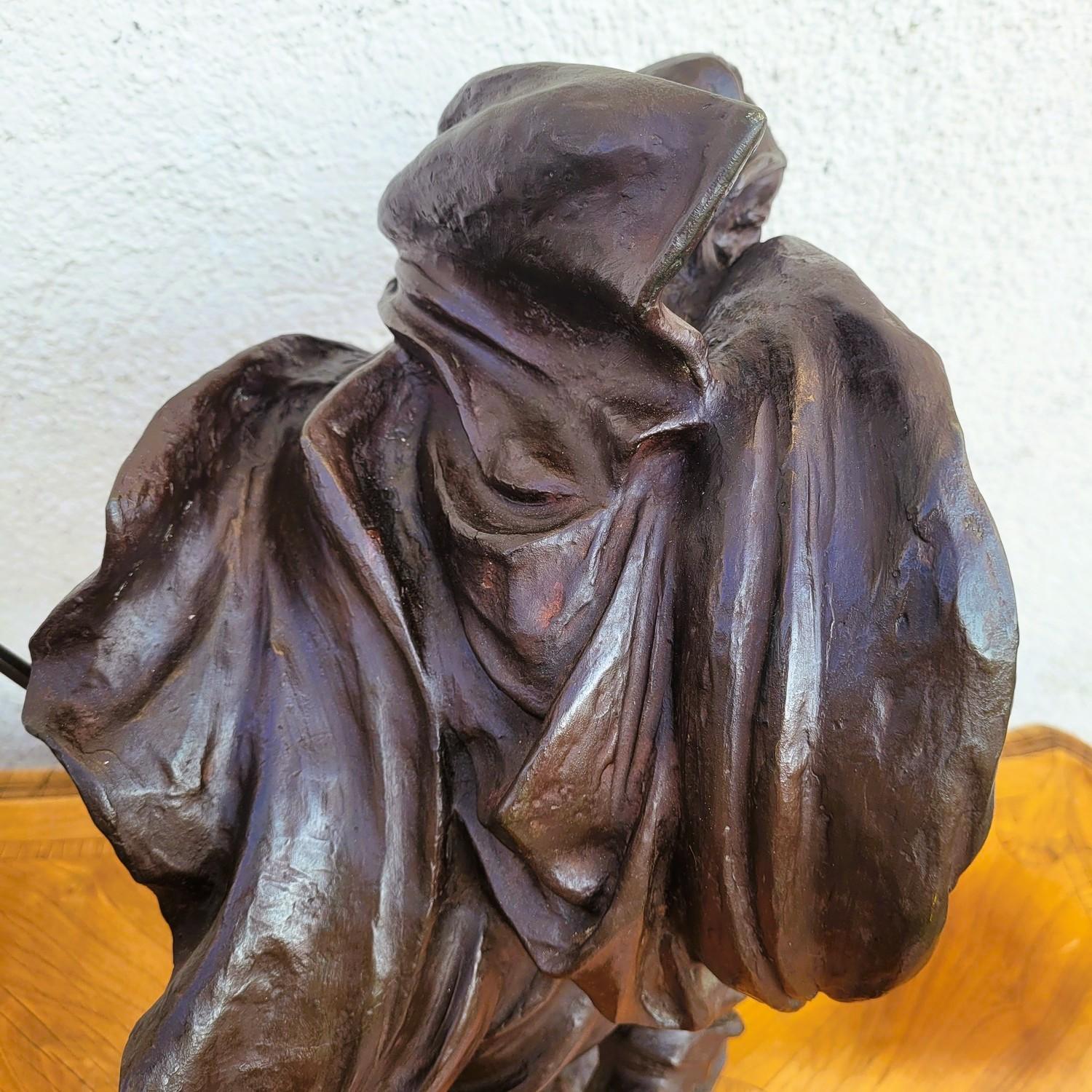 A Miniati, Arab Warrior, Signed Orientalist Bronze, Early 20th Century For Sale 7