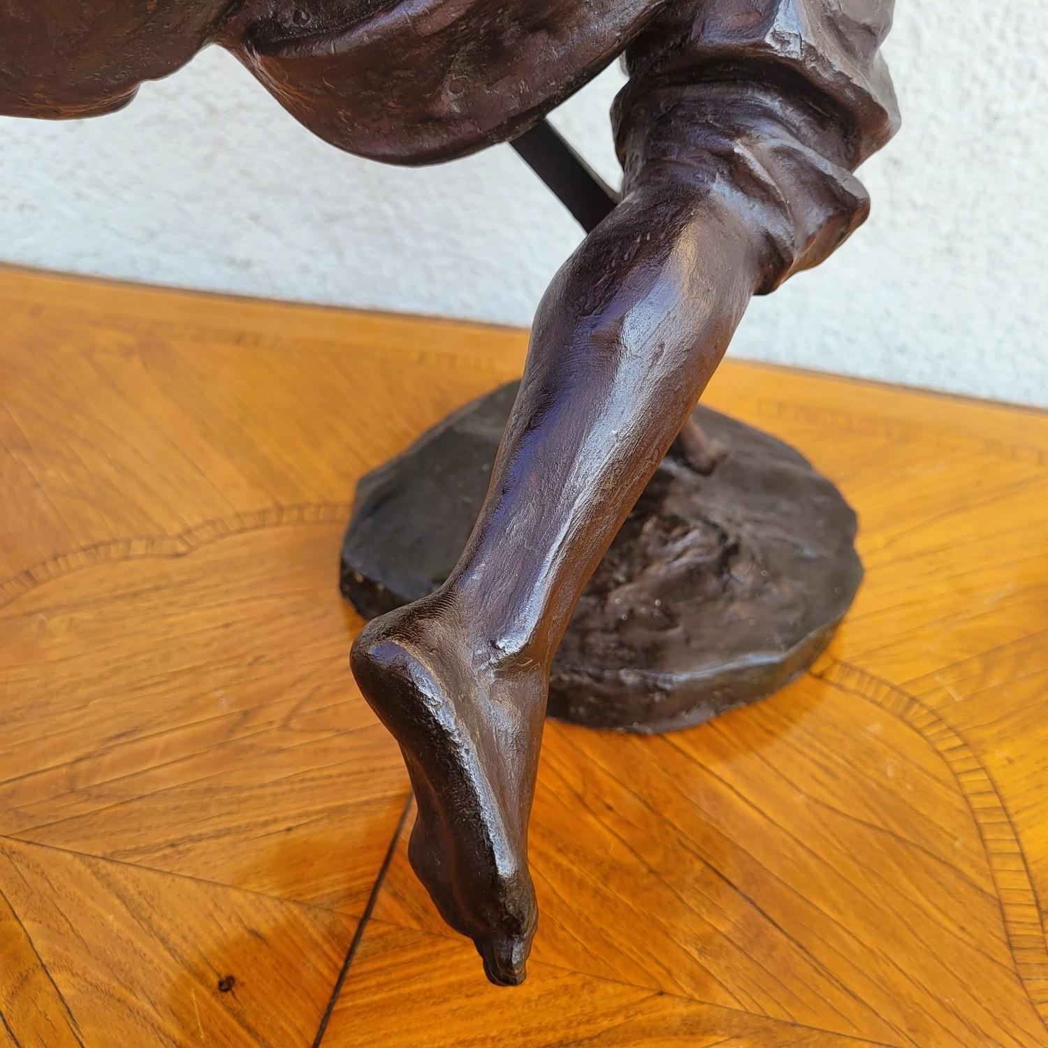 A Miniati, Arab Warrior, Signed Orientalist Bronze, Early 20th Century For Sale 9