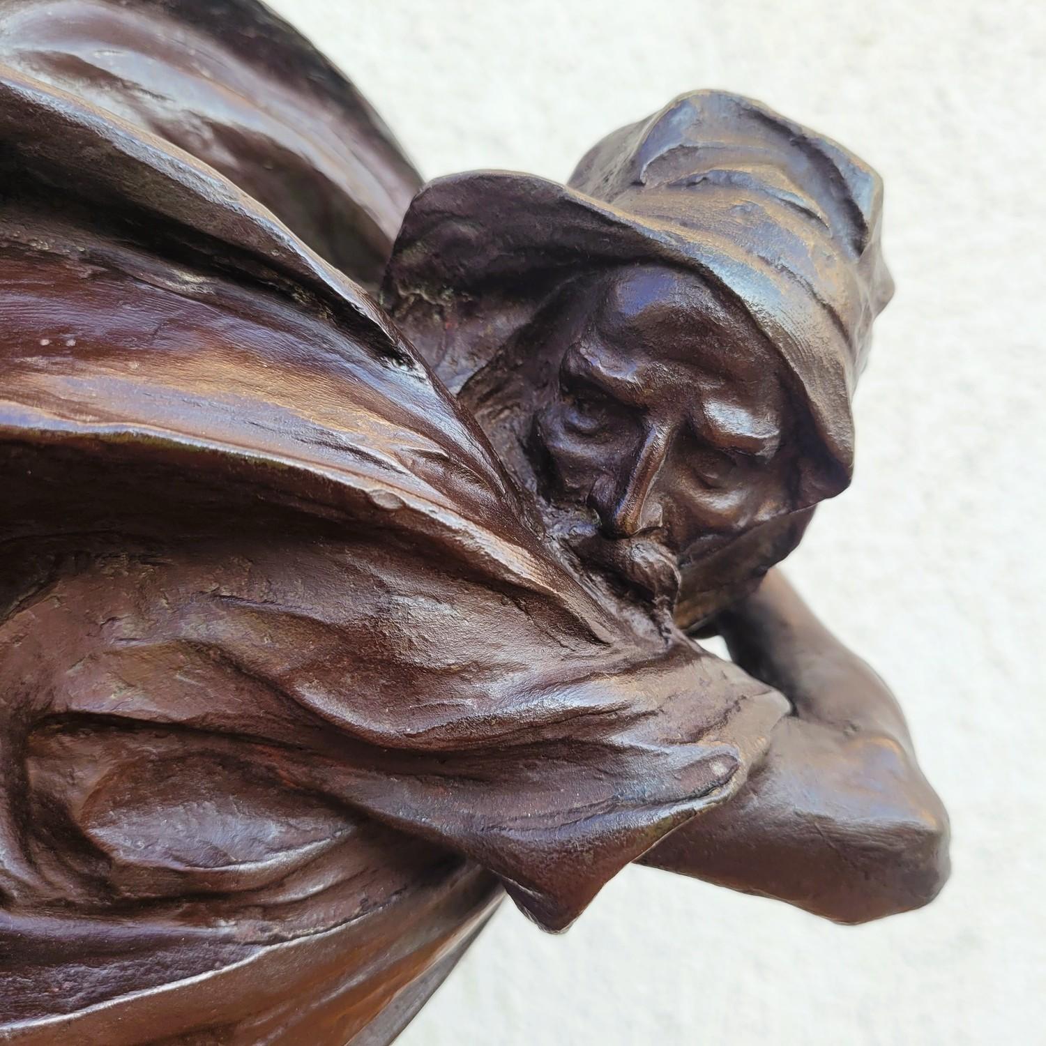 Moorish A Miniati, Arab Warrior, Signed Orientalist Bronze, Early 20th Century For Sale