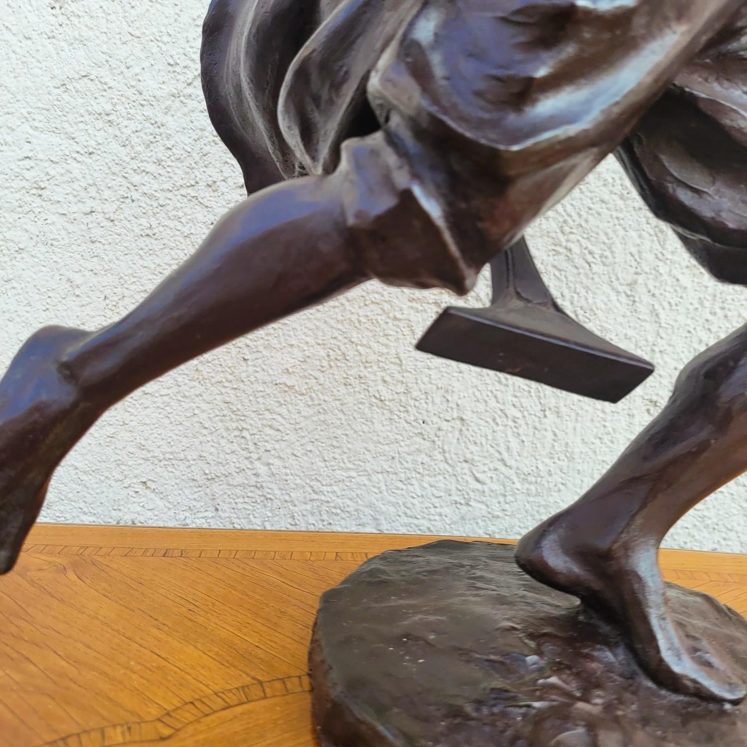 Cast A Miniati, Arab Warrior, Signed Orientalist Bronze, Early 20th Century For Sale