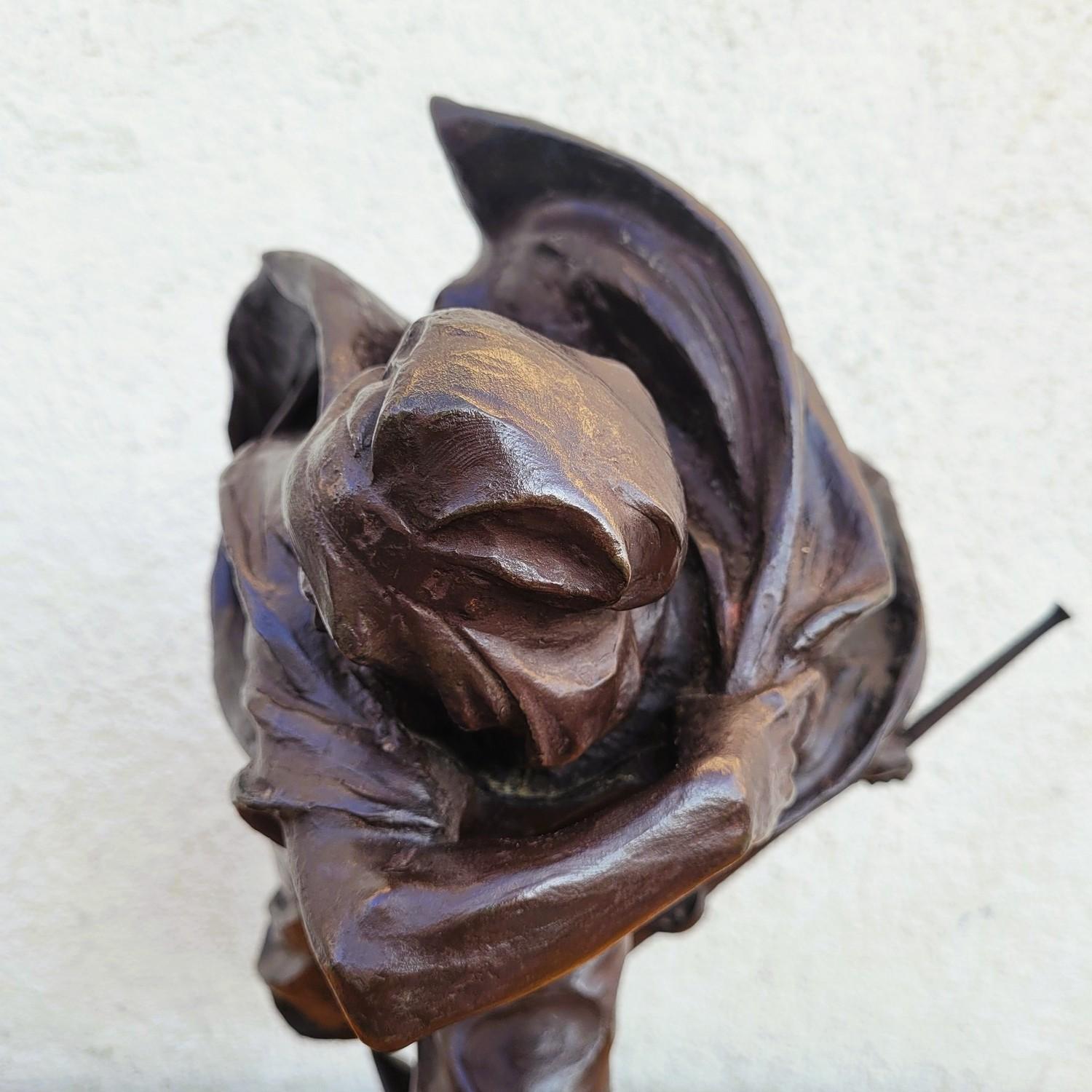 A Miniati, Arab Warrior, Signed Orientalist Bronze, Early 20th Century For Sale 1