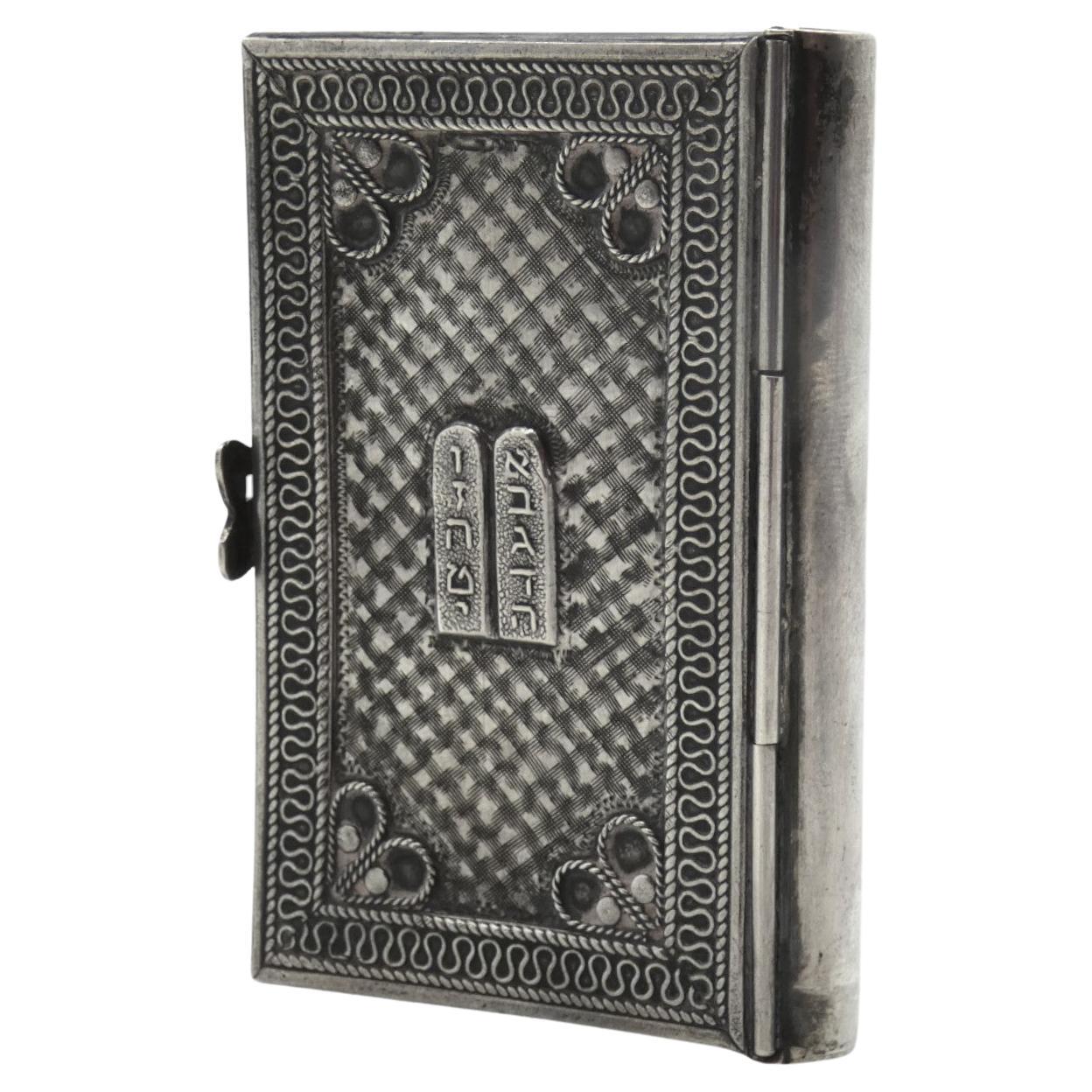 A Miniature Silver Book Binding, Israel Circa 1950