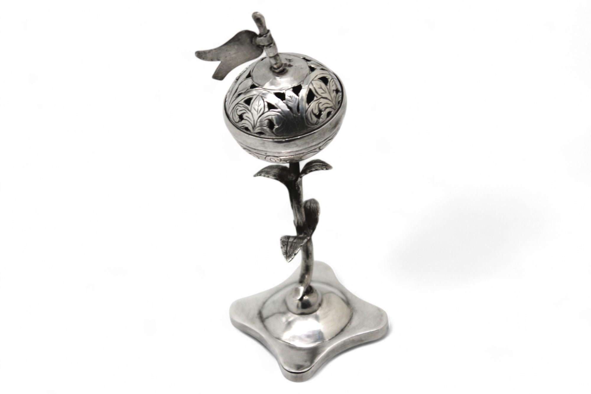 Polish A Miniature Silver Spice Container, Poland-Ukraine Circa 1830 For Sale