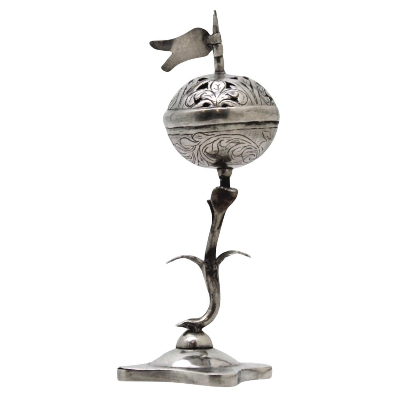A Miniature Silver Spice Container, Poland-Ukraine Circa 1830 For Sale