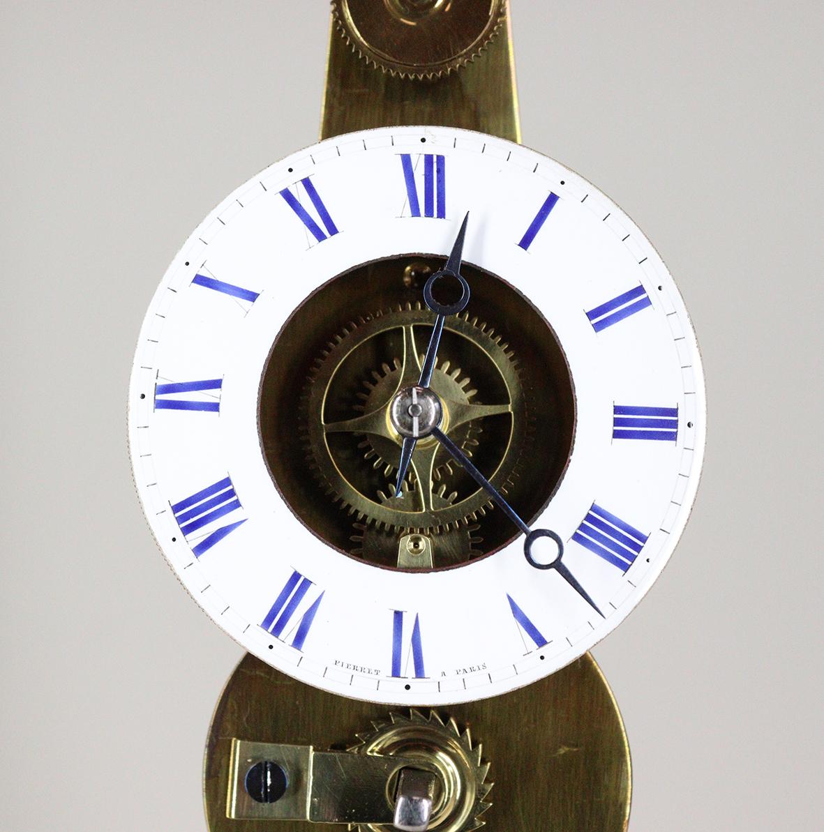 A Miniature Skeleton Mantel Clock By Victor Athanase Pierret For Sale 4