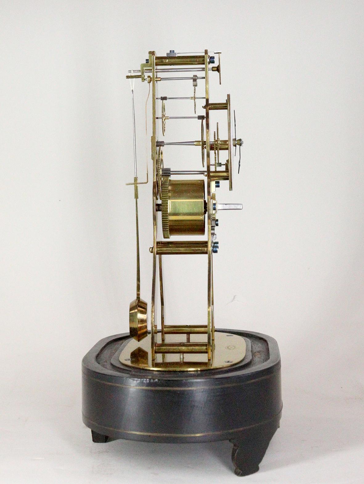 A Miniature Skeleton Mantel Clock By Victor Athanase Pierret For Sale 1