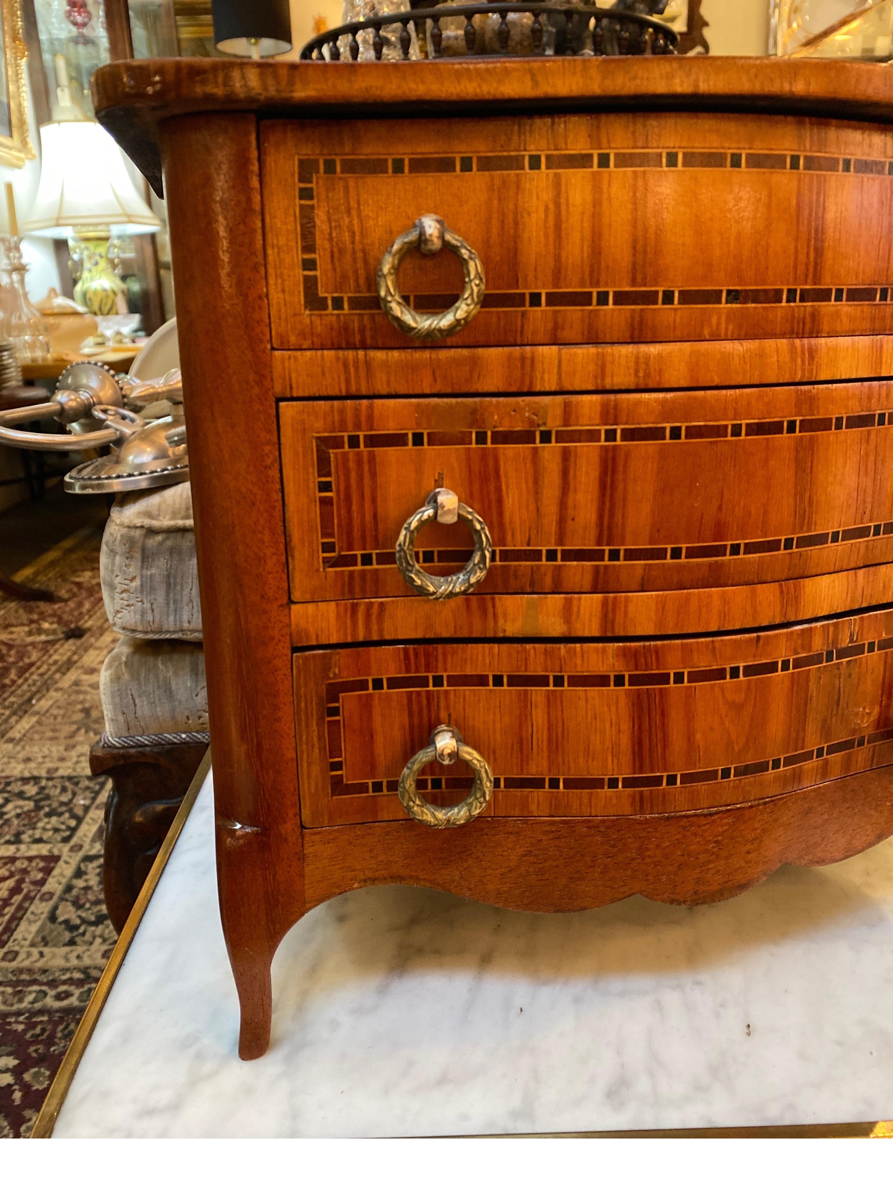 Early 20th Century Miniature Table Top Drawered Chest Circa 1920 For Sale