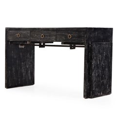 An Expanding Dark Cerused Oak Writing Desk