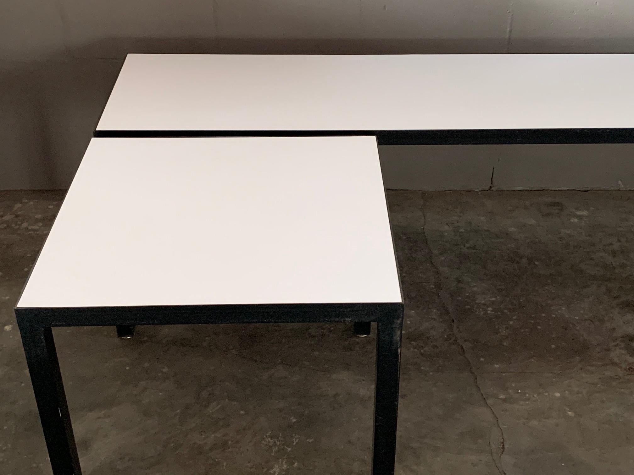 Late 20th Century Minimalist Bench and Matching Table by JG Furniture For Sale