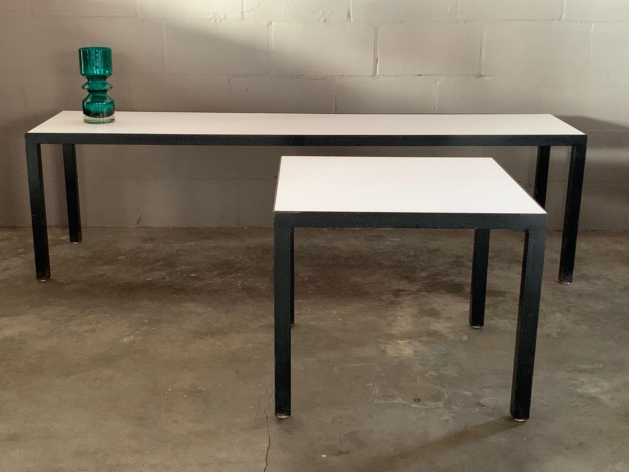 Minimalist Bench and Matching Table by JG Furniture For Sale 1