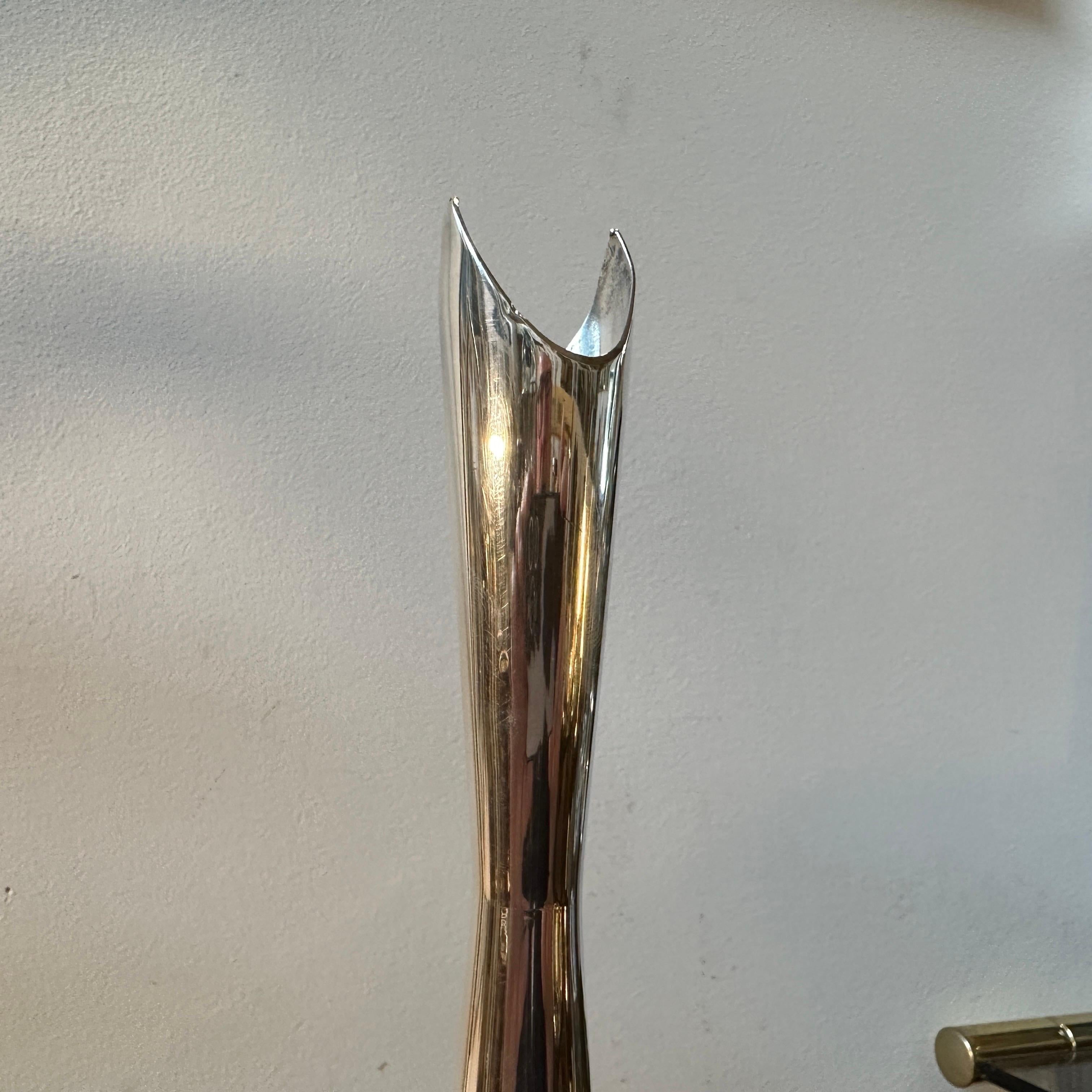 Silver Plate A Minimalist Cardinale Vase Designed by Lino Sabattini for Christofle, 1960s For Sale