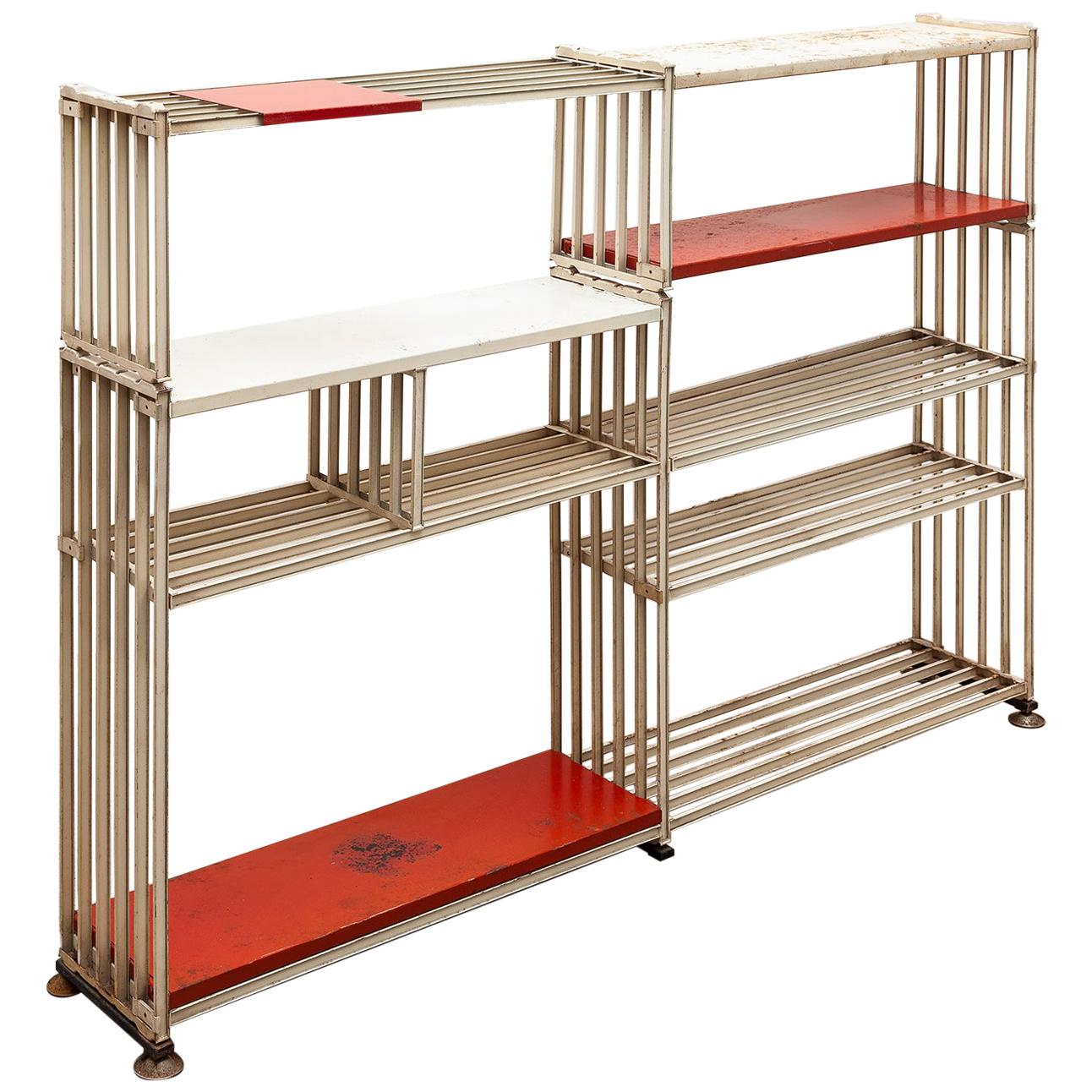 Minimalist Free-Standing Wire Bookshelf by Tjerk Reijenga for Pilastro