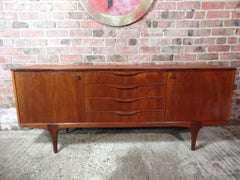 A Minimalistic Retro 1960s Teak Sideboard with Central Drawers & Twin Cupboards