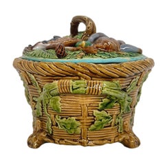 A Minton Majolica Dead Game Pie Tureen, Cover, and Liner, English, Dated 1859