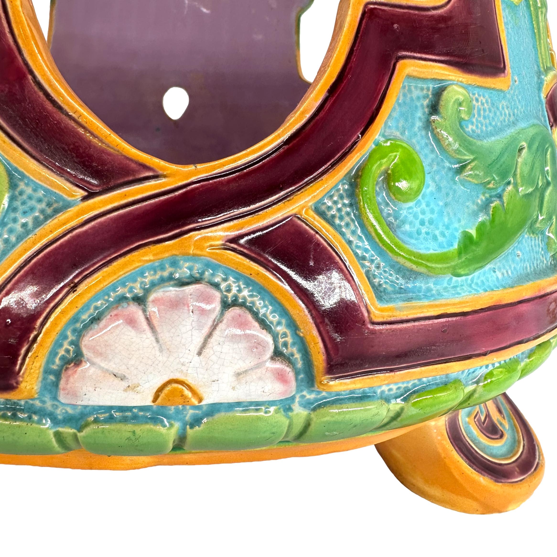 A Minton Majolica Moorish Design Garden Seat, Turquoise Ground, Dated 1868 4
