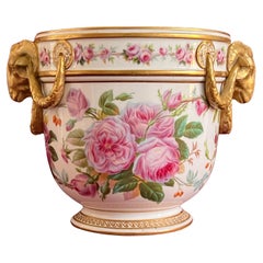 A Minton porcelain jardinière c.1850 decorated by Jessie Smith