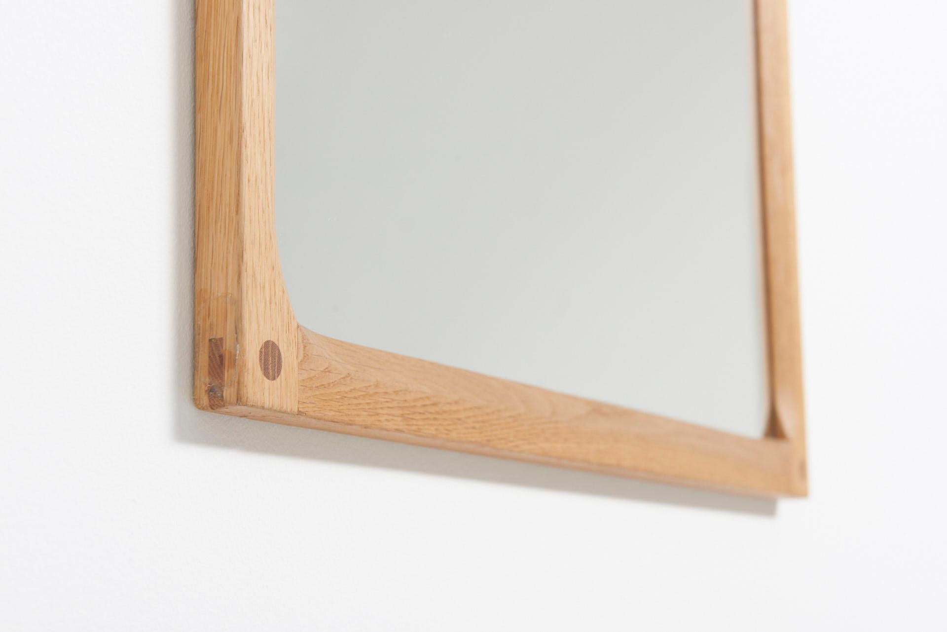 Mid-Century Modern Mirror with Oak Frame, Kai Kristiansen