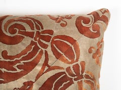 A Mitered Fortuny Fabric Cushion in the Carnavalet Pattern