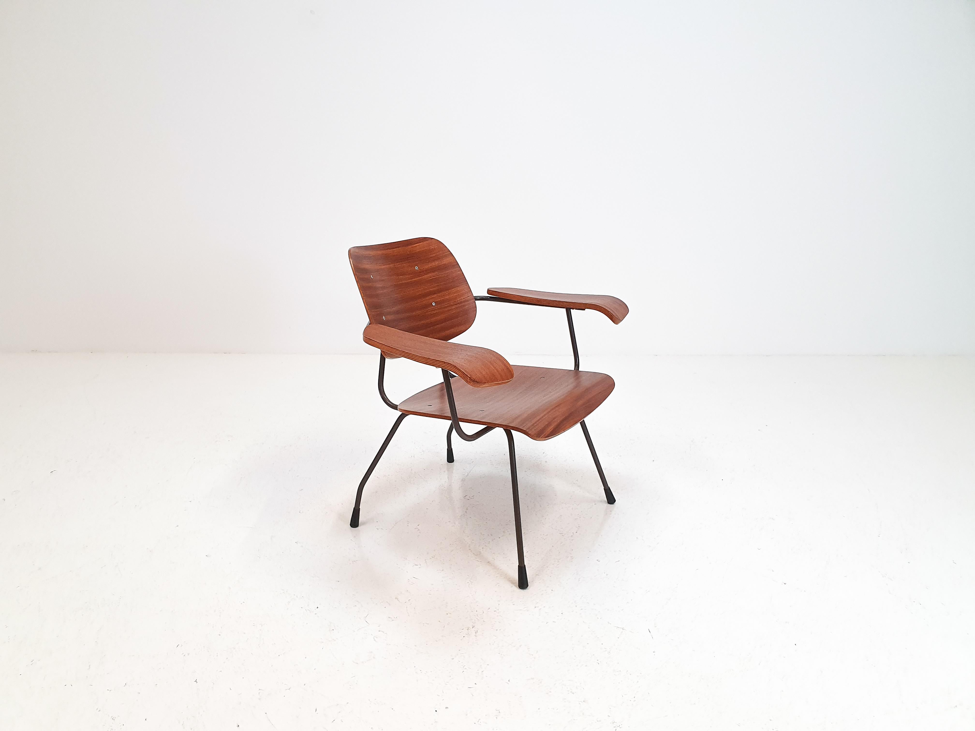 Plywood Model 8000 Easy Chair by Tjerk Reijenga for Pilastro, Netherlands, 1960s