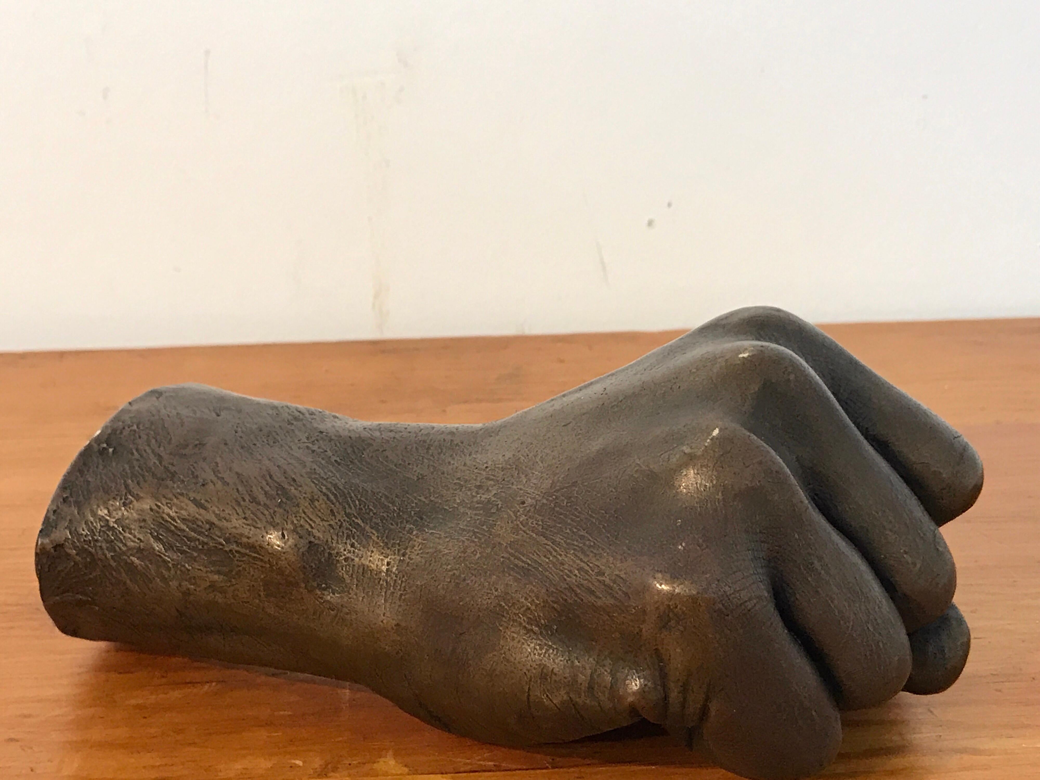 American Model of a Human Fist in Bronze, by the Roman Bronze Works NY