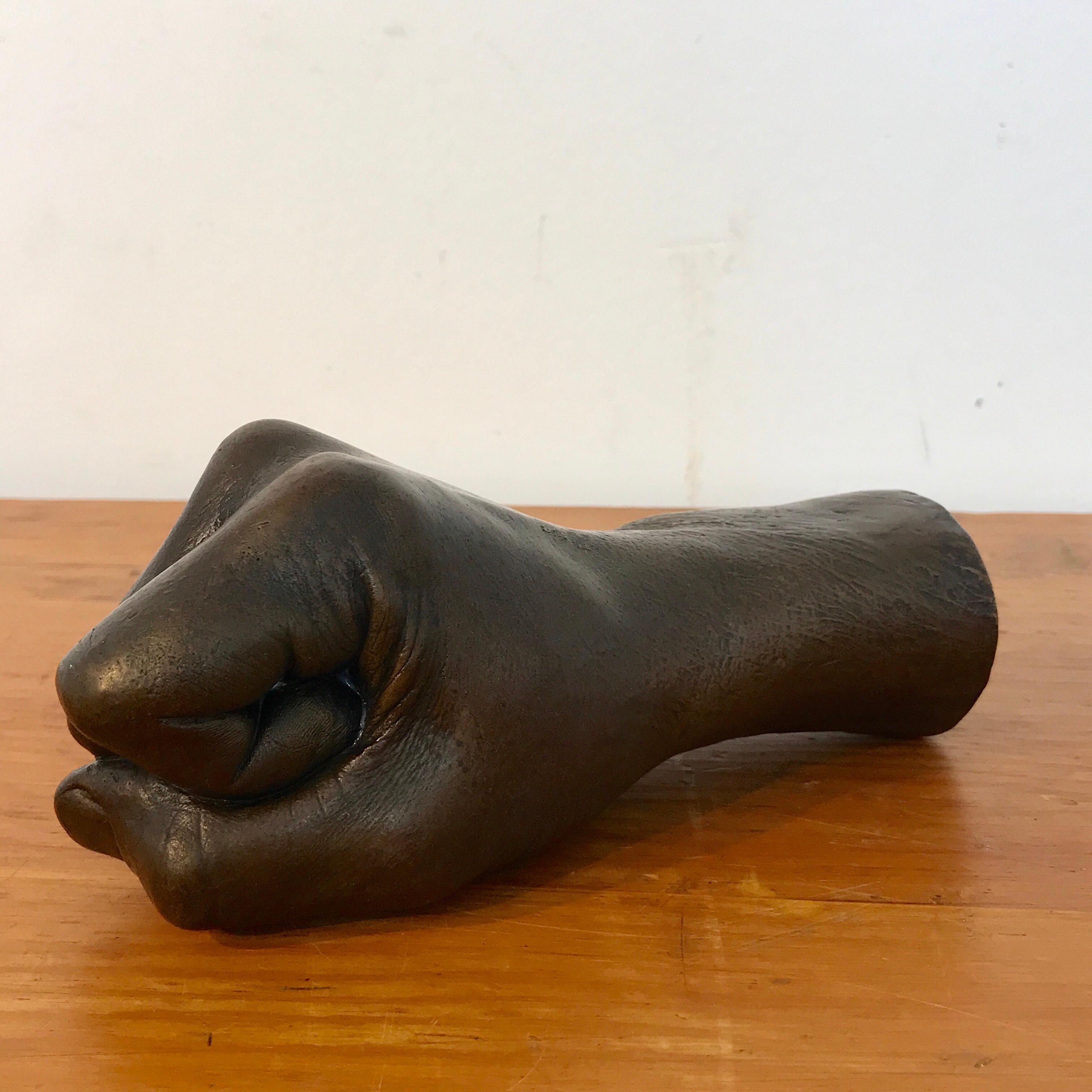 20th Century Model of a Human Fist in Bronze, by the Roman Bronze Works NY