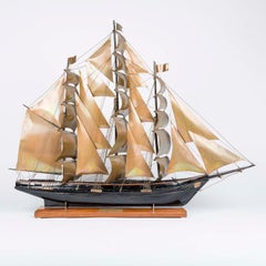 A model of a three mast sailing ship Golden Horizon