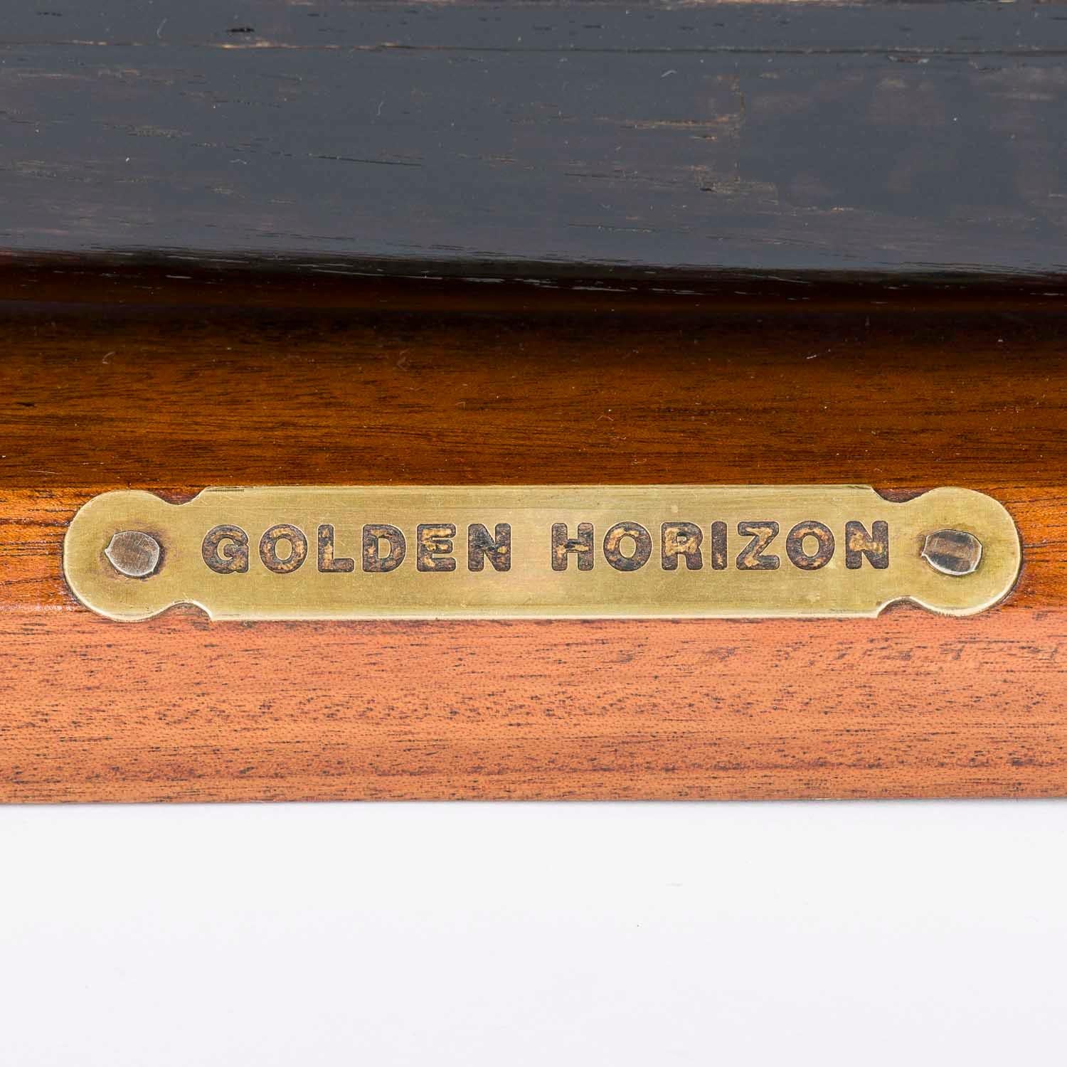 A model of a three mast sailing ship Golden Horizon Pintado en venta