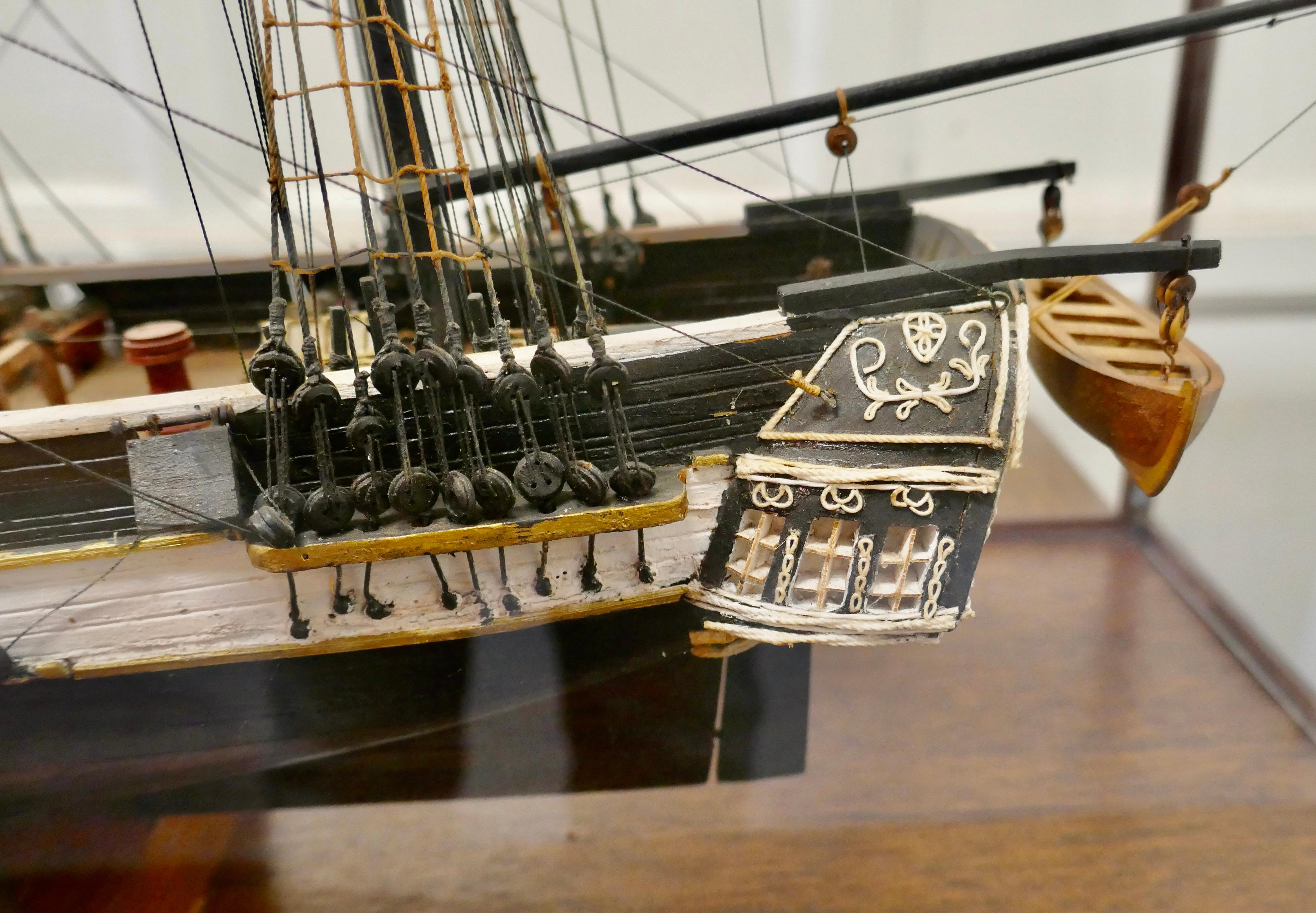Model of the French Ship Astrolabe in Display Case 3