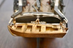 Model of the French Ship Astrolabe in Display Case