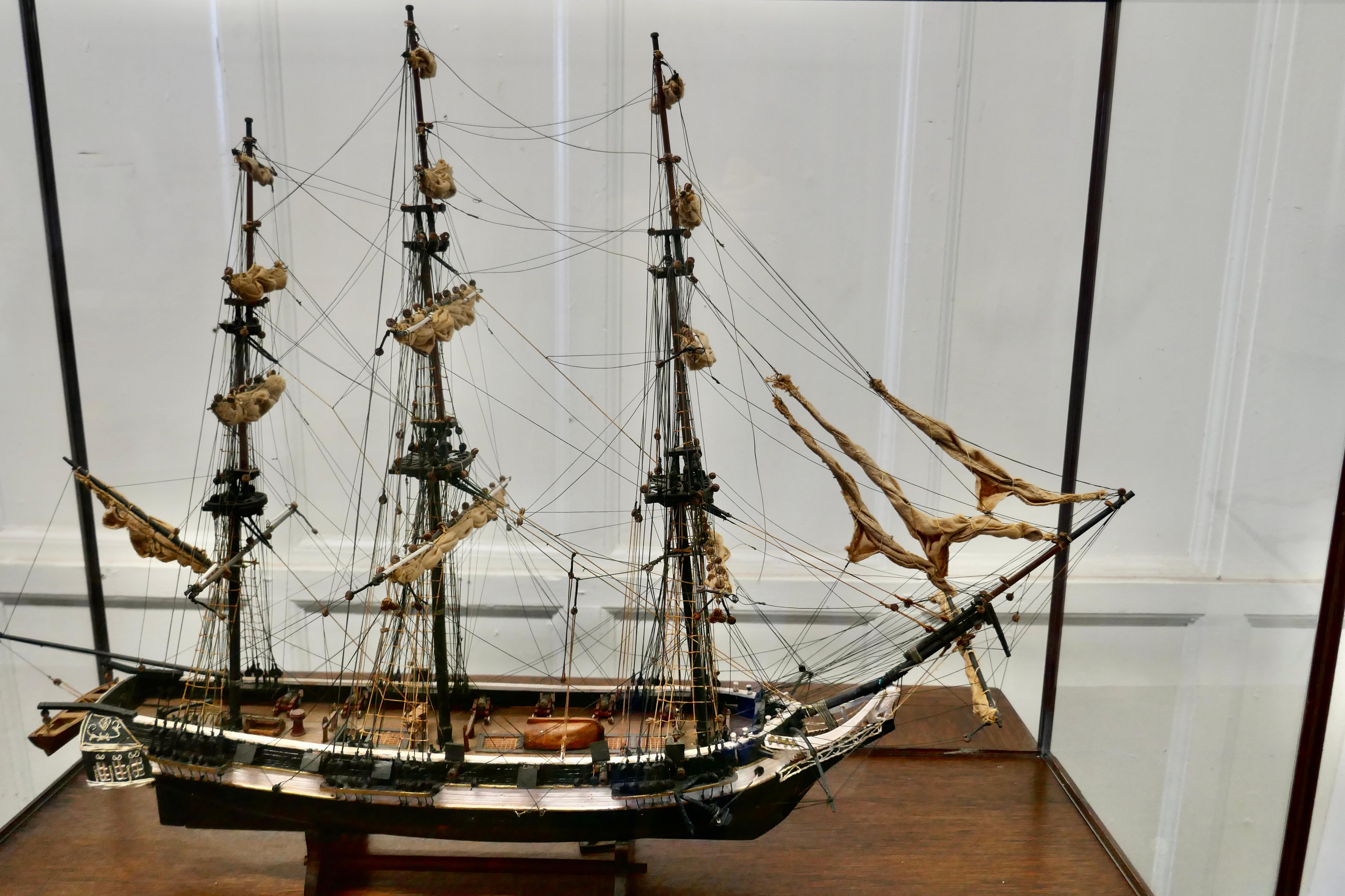 model boat display case