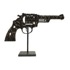 A Modern 21st Century "Pot Hole Pistol"  Recycled Sculpture by, Andrew Crawford
