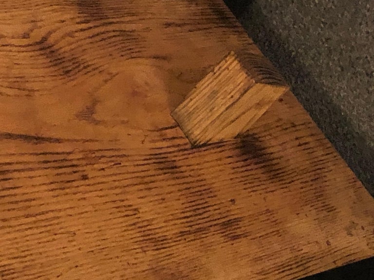 Modern Black Granite Top and Wood End or Side Table For Sale at 1stDibs