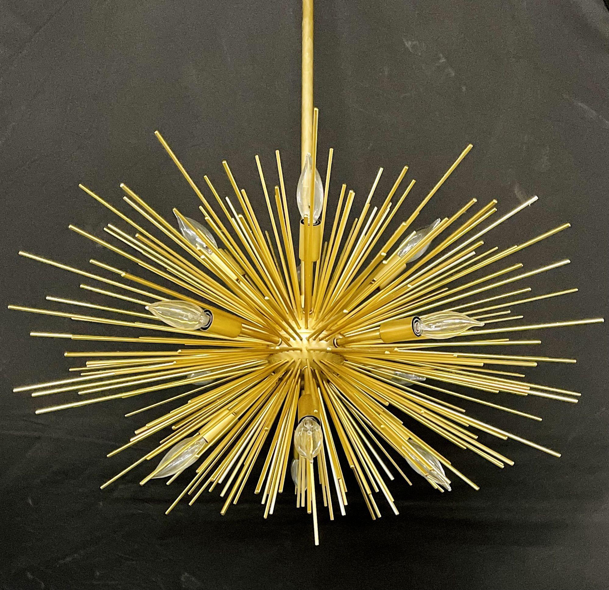 Modern Bronze Sputnik 12 Light Chandelier, Zanadoo, Arteriors 8