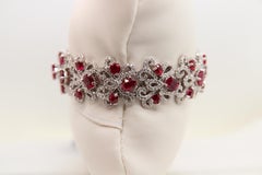 Modern Burmese No Heat 16.20 Carat Ruby Bracelet