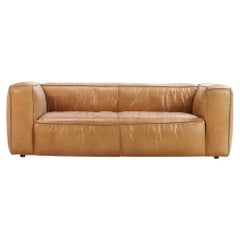 A Modern French leather sofa, C. 1975.
