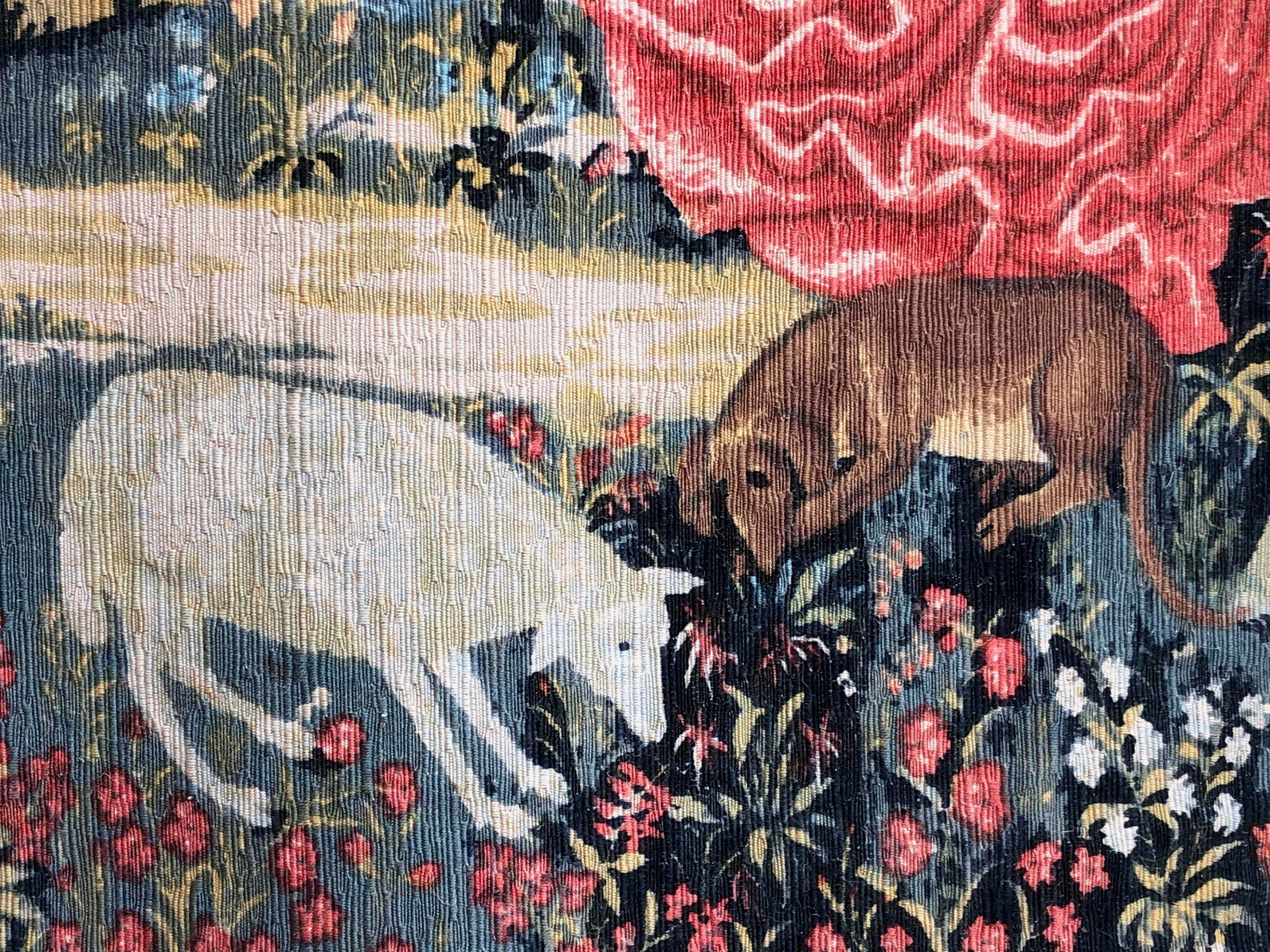 A MODERN & MIDDLE AGE AUBUSSON Tapestry by ROBERT FOUR, France 1950 7