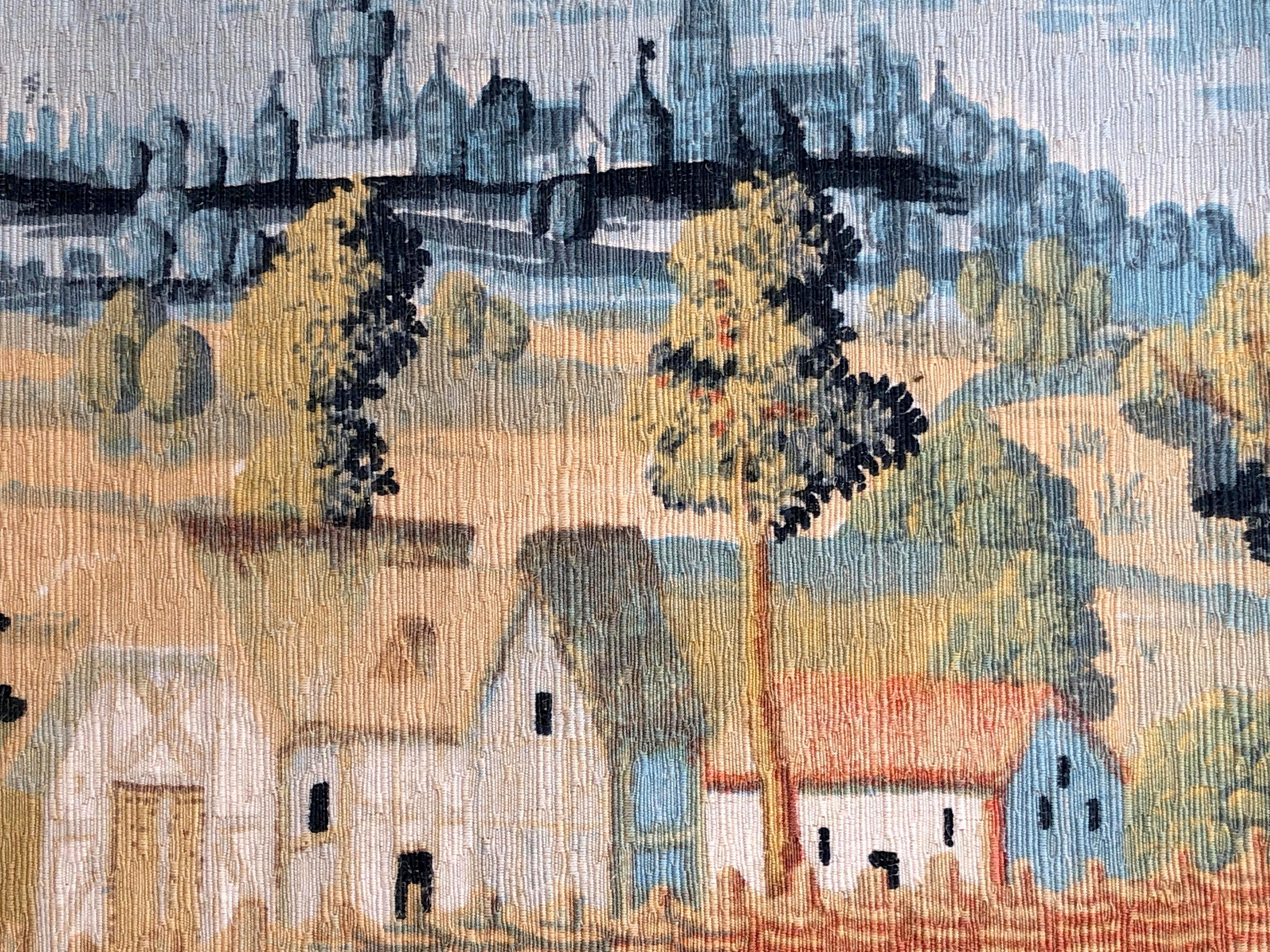 A MODERN & MIDDLE AGE AUBUSSON Tapestry by ROBERT FOUR, France 1950 11