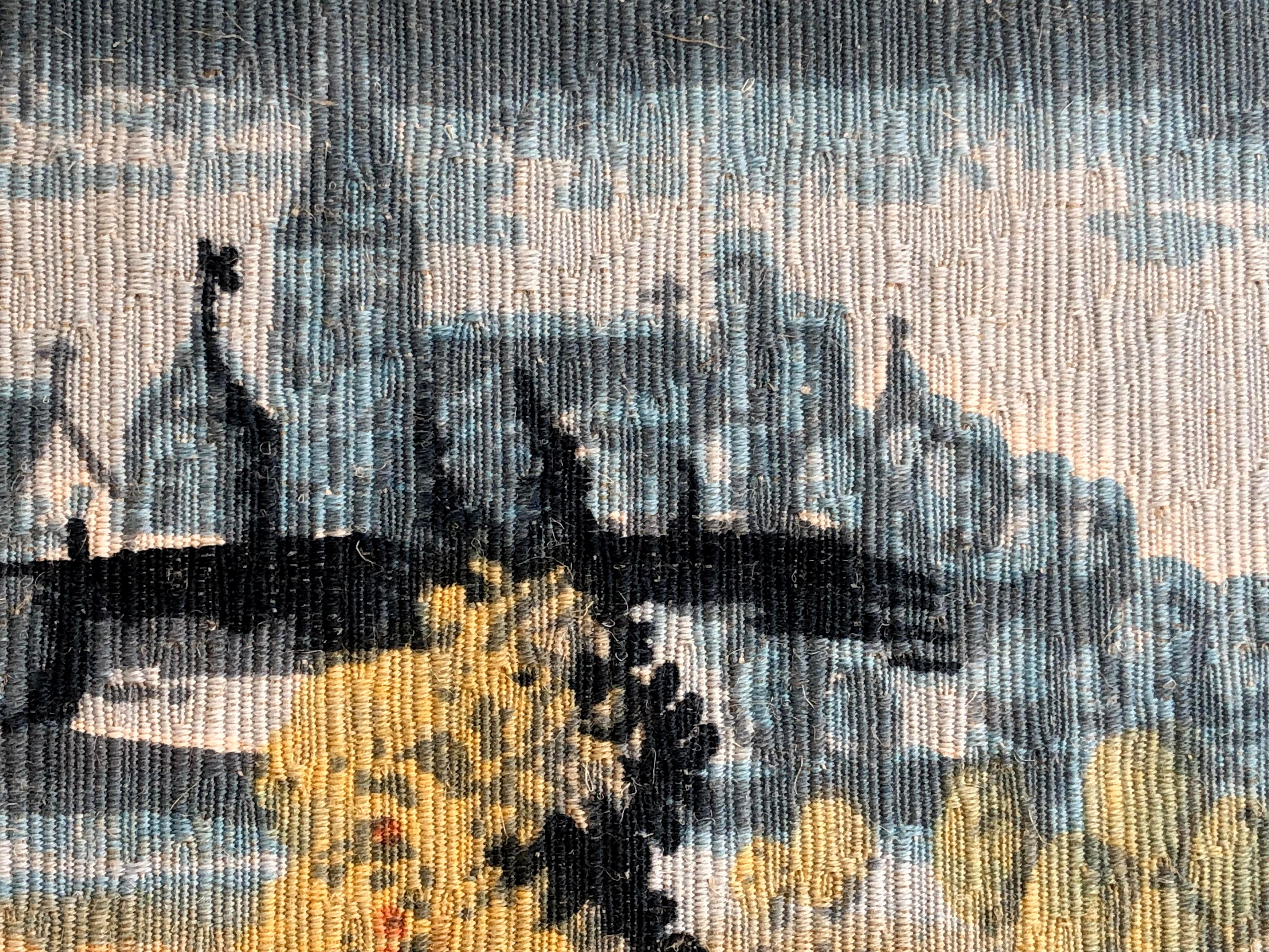 18th Century and Earlier A MODERN & MIDDLE AGE AUBUSSON Tapestry by ROBERT FOUR, France 1950