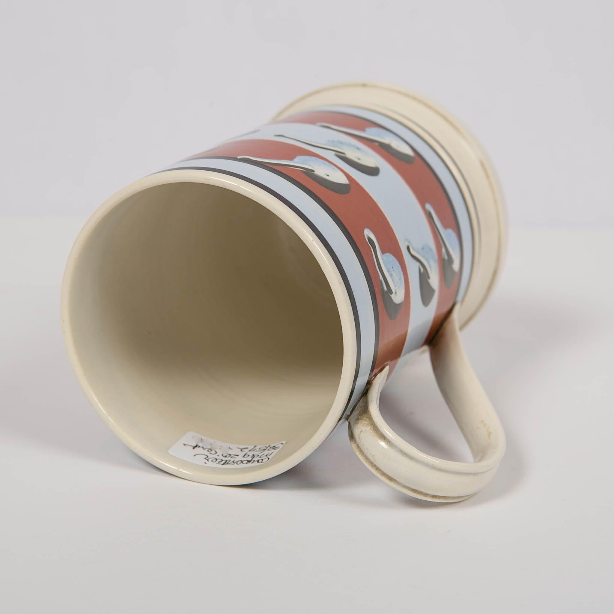 American Modern Mochaware Mug Made by Don Carpentier in 1993